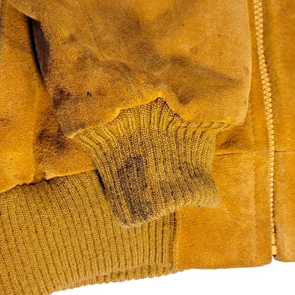 Berman's Vintage Suede Feel Leather Racer Biker Bomber Style Jacket Men’s 42 - Picture 6 of 15